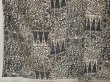 Photo4: 6610T12z930 Vintage Japanese Kimono Silk KOMON Flowers Black (4)