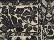 Photo6: 6610T12z930 Vintage Japanese Kimono Silk KOMON Flowers Black (6)