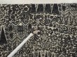 Photo8: 6610T12z930 Vintage Japanese Kimono Silk KOMON Flowers Black (8)