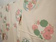 Photo2: 6610T13z1020 Vintage Japanese Girl's Kimono Silk Flowers Off-white (2)