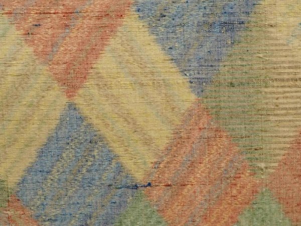 Photo6: 6610T14z850 Vintage Japanese Kimono Silk TSUMUGI  Sand yellow (6)