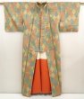 Photo8: 6610T14z850 Vintage Japanese Kimono Silk TSUMUGI  Sand yellow (8)