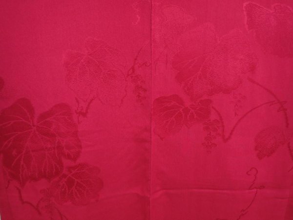 Photo5: 6611T03z480 Antique Japanese Kimono Silk HAORI Ivy Red-Pink (5)
