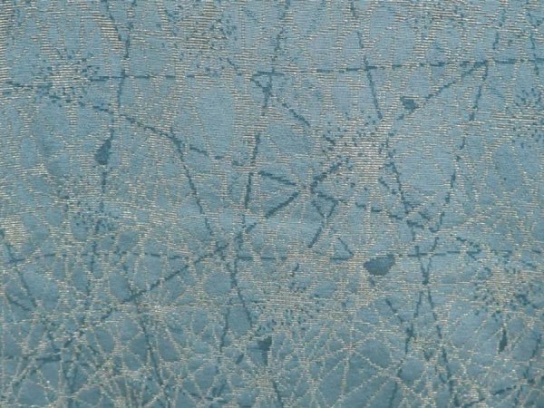Photo4: 6611T04z630 Vintage Japanese Kimono Silk HAORI  Dull light blue (4)