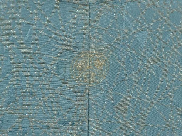 Photo5: 6611T04z630 Vintage Japanese Kimono Silk HAORI  Dull light blue (5)