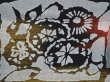 Photo4: 6611T05z500 Vintage Japanese Kimono Silk HAORI Flowers Gray (4)