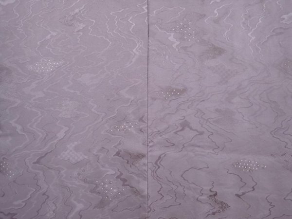 Photo3: 6611T06z570 Vintage Japanese Kimono Silk HAORI Stream Ash purple (3)