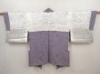 Photo6: 6611T06z570 Vintage Japanese Kimono Silk HAORI Stream Ash purple (6)