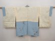 Photo6: 6611T07z510 Vintage Japanese Kimono Silk HAORI Flower Light blue (6)