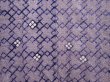 Photo3: 6611T08z440 Vintage Japanese Kimono Silk SHIBORI HAORI  Dark lavender (3)