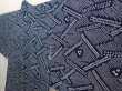 Photo2: 6611T10z500 Vintage Japanese Kimono Silk SHIBORI HAORI  Dark navy (2)