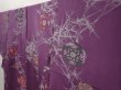 Photo2: 6611T12z880 Vintage Japanese Kimono Silk KOMON  Purple (2)