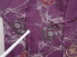 Photo8: 6611T12z880 Vintage Japanese Kimono Silk KOMON  Purple (8)