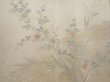 Photo3: 6611T01z580 Vintage Japanese Kimono Silk HAORI Flowers Off-white (3)