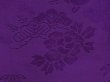 Photo4: 6611T02z430 Vintage Japanese Kimono Silk HAORI Flowers Purple (4)