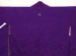 Photo6: 6611T02z430 Vintage Japanese Kimono Silk HAORI Flowers Purple (6)