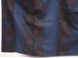 Photo4: 6611T13z770 Vintage Japanese Kimono Silk TSUMUGI Camellia Dark blue (4)