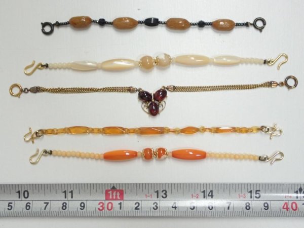 Photo1: i01z30 Vintage Japanese Kimono HAORI HIMO Accessory 5pcs (1)