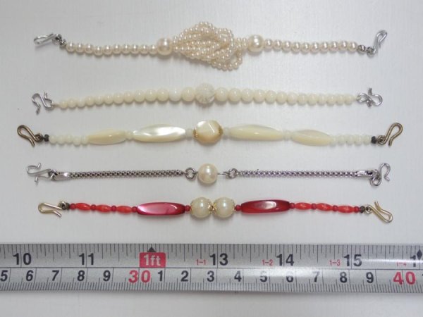 Photo1: i02z30 Vintage Japanese Kimono Unknown HAORI HIMO Accessory 5pcs (1)