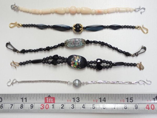 Photo1: i05z30 Vintage Japanese Kimono Unknown HAORI HIMO Accessory 5pcs (1)