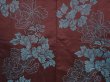 Photo3: 6612T01z580 Vintage Japanese Kimono Silk HAORI Peony Dark grape (3)
