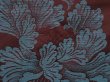 Photo4: 6612T01z580 Vintage Japanese Kimono Silk HAORI Peony Dark grape (4)