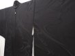 Photo2: 6612T02z600 Vintage Japanese Kimono Silk HAORI Wave Black (2)