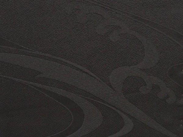 Photo4: 6612T02z600 Vintage Japanese Kimono Silk HAORI Wave Black (4)