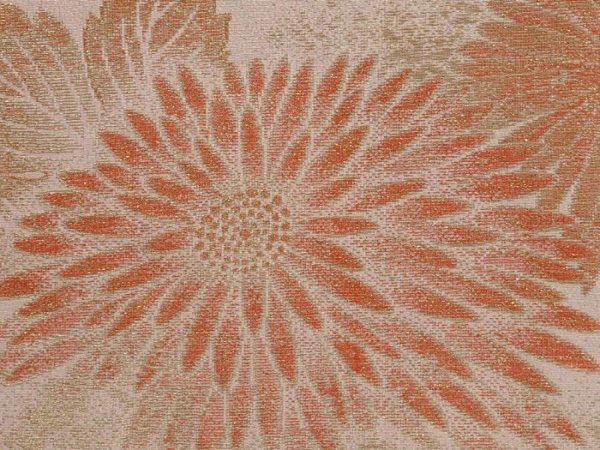 Photo4: 6612T03z680 Vintage Japanese Kimono Silk HAORI Chrysanthemum Pink (4)