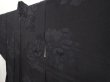 Photo2: 6612T04z460 Vintage Japanese Kimono Silk HAORI Peony Black (2)