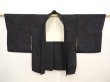 Photo6: 6612T04z460 Vintage Japanese Kimono Silk HAORI Peony Black (6)