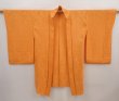 Photo6: 6612T05z300 Vintage Japanese Kimono Silk HAORI Flowers Dark orange (6)