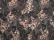 Photo3: 6612T09z440 Vintage Japanese Kimono Silk HAORI  Black (3)