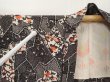 Photo7: 6612T09z440 Vintage Japanese Kimono Silk HAORI  Black (7)