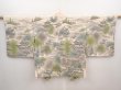 Photo1: 6612T10z540 Vintage Japanese Kimono Silk HAORI Castle Off-white (1)