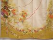 Photo5: 6612T11z840 Vintage Japanese Kimono Silk TSUKESAGE Flowers Off-white (5)