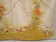 Photo7: 6612T11z840 Vintage Japanese Kimono Silk TSUKESAGE Flowers Off-white (7)