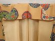Photo7: 6612T14z1120  Japanese Kimono Silk KOMON Flowers Light orange (7)