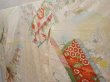 Photo2: 6615T09z980 Vintage Japanese Kimono Silk FURISODE Flowers Off-white (2)