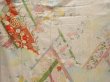 Photo8: 6615T09z980 Vintage Japanese Kimono Silk FURISODE Flowers Off-white (8)