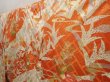 Photo2: 6615T10z1270 Vintage Japanese Kimono Silk FURISODE Shell box Dark orange (2)