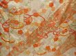 Photo8: 6615T10z1270 Vintage Japanese Kimono Silk FURISODE Shell box Dark orange (8)