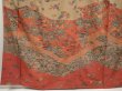 Photo5: 6615T11z940  Japanese Kimono Silk TSUKESAGE Flowers Brown-Gray (5)