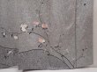 Photo5: 6615T01z990  Japanese Kimono Silk Artist work TSUKESAGE Flower Gray (5)