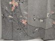 Photo7: 6615T01z990  Japanese Kimono Silk Artist work TSUKESAGE Flower Gray (7)
