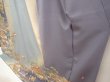Photo4: 6615T02z1050  Japanese Kimono Silk TSUKESAGE Edo era Ash purple (4)