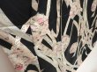 Photo3: 6615T03z1000 Vintage Japanese Kimono Silk KOMON Flowers Black (3)