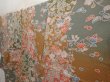 Photo2: 6615T04z900  Japanese Kimono Silk KOMON Flower Ochre (2)