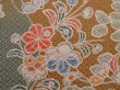 Photo6: 6615T04z900  Japanese Kimono Silk KOMON Flower Ochre (6)