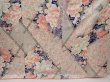 Photo7: 6615T05z1020 Vintage Japanese Kimono Silk FURISODE Peony Off-white (7)